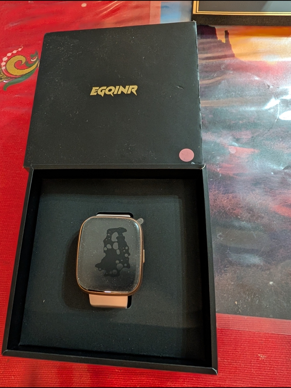 Pink Smartwatch with Rose Gold Case